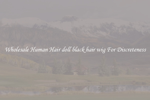 Wholesale Human Hair doll black hair wig For Discreteness