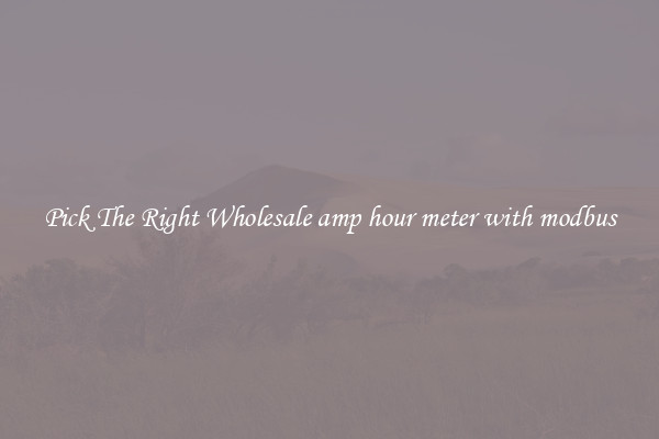 Pick The Right Wholesale amp hour meter with modbus