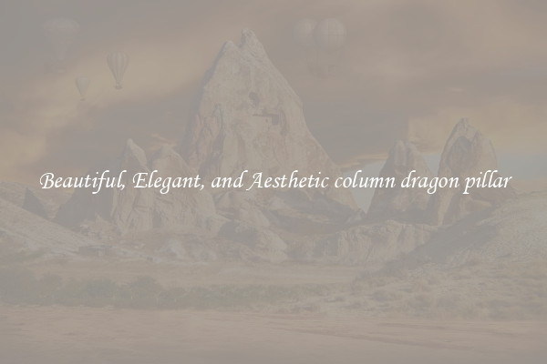 Beautiful, Elegant, and Aesthetic column dragon pillar