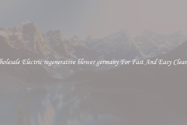 Wholesale Electric regenerative blower germany For Fast And Easy Cleanup