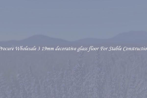 Procure Wholesale 3 19mm decorative glass floor For Stable Construction