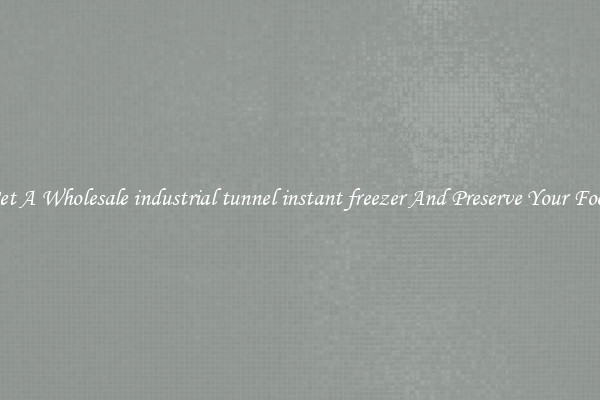 Get A Wholesale industrial tunnel instant freezer And Preserve Your Food