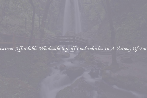 Discover Affordable Wholesale top off road vehicles In A Variety Of Forms