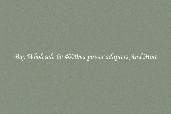 Buy Wholesale 6v 4000ma power adapters And More