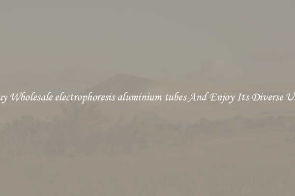 Buy Wholesale electrophoresis aluminium tubes And Enjoy Its Diverse Uses