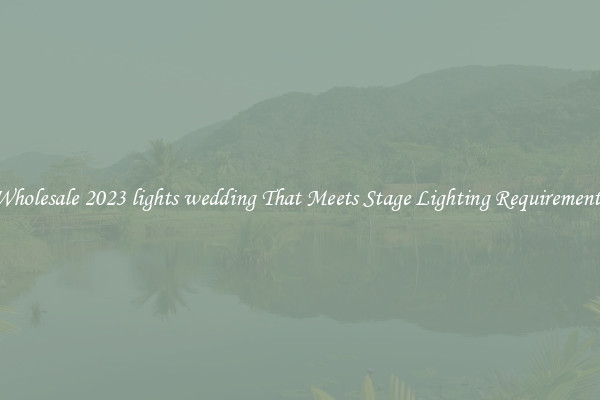 Wholesale 2023 lights wedding That Meets Stage Lighting Requirements